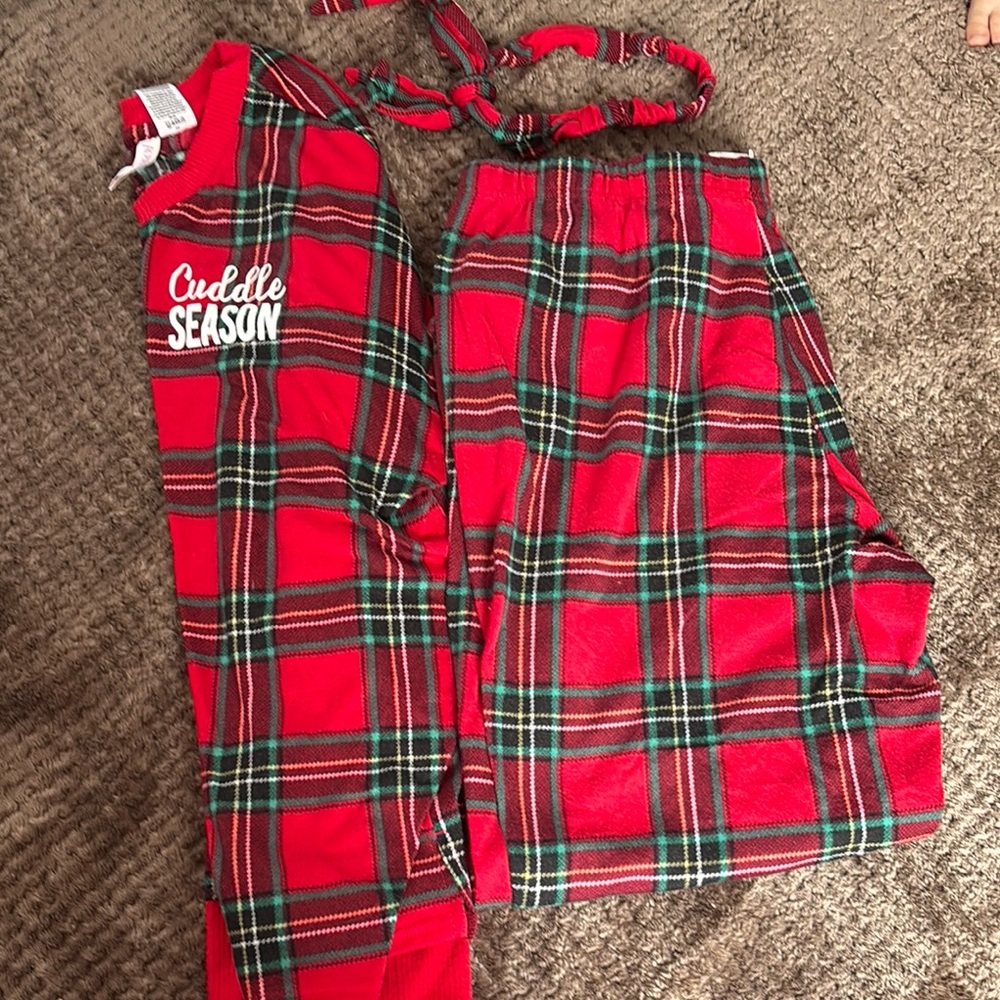 Kids Red Plaid Pajamas